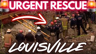 STRUCTURE COLLAPSE Louisville URGENT RESCUE Kentucky LIVE [upl. by Rabaj]