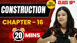 CONSTRUCTION in 20 Mins  Complete Chapter Mind  Map  Class 10 ICSE MATHS [upl. by Alaric]