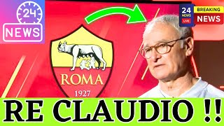 👑 RE CLAUDIO 👑 Roma Ufficiale 🏳️‍🌈 Ranieri Torna in Panchina 🎅🤝 Pronto a Risollevare i Giallorossi ⚽ [upl. by Sydelle]