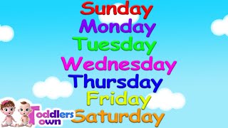 Days of the Week Song  Sunday Monday  Nursery Rhymes amp Kids Songs [upl. by Enelyar299]