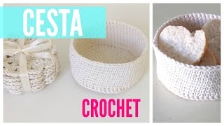 Cesta de crochet para decorar la mesa [upl. by Jacinda]