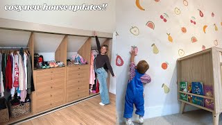 cosy home vlog building my walk in wardrobe a sad conversation  nursery room updates 🥹 [upl. by Ebeohp968]