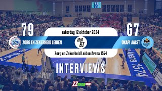 Interviews na Zorg en Zekerheid Leiden  Okapi Aalst BNXT League 12 okt 2024 [upl. by Antonius]