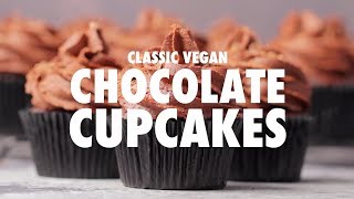 Classic Vegan Chocolate Cupcakes  Loving It Vegan [upl. by Odlaniger]