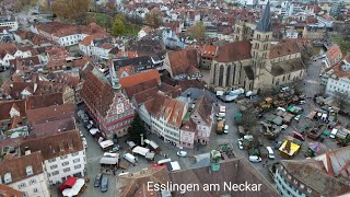 Esslingen am Neckar Germany Drone flight DJI Mavic 3 Travel to Europe [upl. by Eanram]