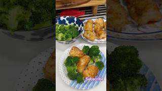 Fish and broccoli best food forever Рыбка в кляре и брокколи объедение👍 [upl. by Aiseneg]