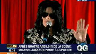 Intervention de Michael Jackson à l02 Arena le 05032009 [upl. by Latia]