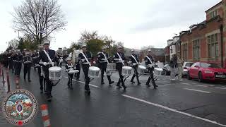 Finaghy True Blues FB New Uniforms  Sandy Row Remembrance Sunday Parade 101124 [upl. by Elfrieda]