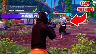 Hit opponents beyond 11 meters consecutively with the E11 Blaster Rifle 7 Fortnite [upl. by Naesad]