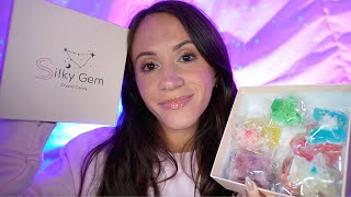 ASMR  Trying Edible Crystals💎 silky gem crystal candy [upl. by Glendon]