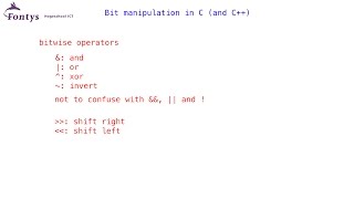 Bit manipulation in C and C [upl. by Sloan731]