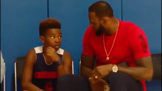 LeBron James Gives Motivational Speech to Son Bryce After Tough Game [upl. by Nahbois]