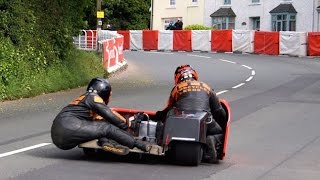 TT Isele Of Man 2014  The Crazy Sidecar Race  Onboard  Pure Sound HD [upl. by Menashem]