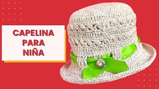 CAPELINA veraniega a crochet para niña 5 años tutorial paso a paso  Moda a Crochet [upl. by Tamas]