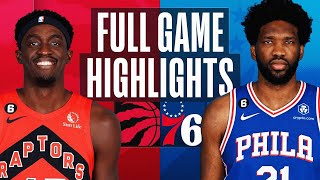 RAPTORS at 76ERS  NBA FULL GAME HIGHLIGHTS  December 19 2022 [upl. by Nosreffej]