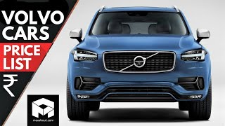 Volvo Cars Price List in India 2018 [upl. by Kalin641]