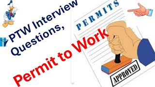 Permit to work Interview Questions [upl. by Carmena]