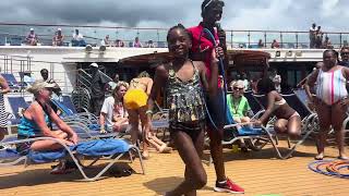 Hula Hoop Stars Onboard Activities on Carnival Sunshine May 26 2024 [upl. by Romo]