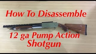 How To Disassemble IOF 12 Bore Pump Action Gun [upl. by Joed]