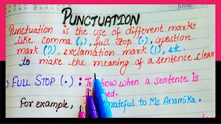 What is Punctuation  Punctuation in English grammar  Types of punctuation marks [upl. by Qiratla616]