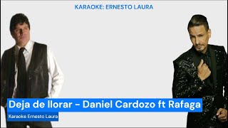 Daniel Cardozo ft Rodrigo Tapari  Deja de llorar  karaoke 1 tono menos [upl. by Hafeetal256]