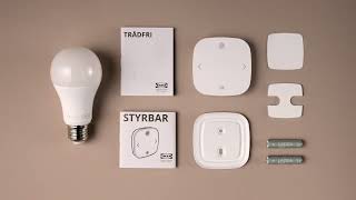 Install TRÅDFRI starter kit with STYRBAR remote control [upl. by Sumahs996]