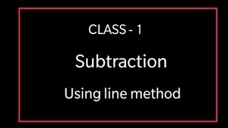 SUBTRACTION  CLASS 1  MINUS [upl. by Leatrice]