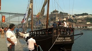 Caravela Vera Cruz atracou no Porto [upl. by Eissak]