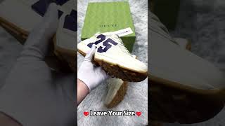 2024 Christmas Gift Real VS Fake Gucci Rhyton 25 Sneakers unboxing checking [upl. by Alyos]