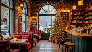 Christmas Jazz in a Cozy Coffee Shop  Warm Ambience for a Snowy Winter Day [upl. by Springer]