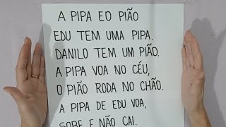 Aprendendo a ler  Leitura de texto  Vamos aprender a ler  Texto  EJA [upl. by Holofernes]