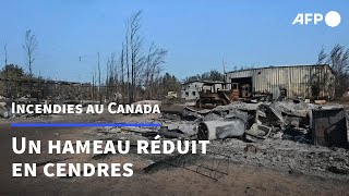 Incendies au Canada le hameau dEnterprise réduit en cendres  AFP Images [upl. by Enelaehs]