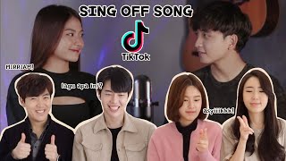 REAKSITEMAN KOREA  SING OFF TIKTOK Songs Part 6  Reza amp Mirriam [upl. by Eibob829]