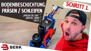 Bodenbeschichtung ⎜Der erste Schritt schleifen TEST der neuen BS 580 von Janser [upl. by Freddi]