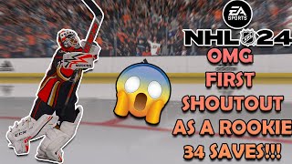 NHL 24 Be A Pro GOALIE EP10 FIRST SHUTOUT AS A ROOKIE [upl. by Iraam]