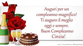 Buon Compleanno Cinzia [upl. by Malynda835]