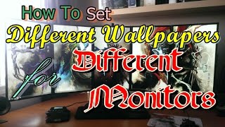 100 works How to set different Wallpapers for different Monitors on Windwos 10 \\ 2017 [upl. by Vallie]