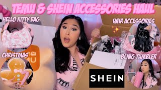 TEMU amp SHEIN ACCESSORIES HAUL 2023  clothing purses nails hair accessories jewelry amp more [upl. by Geoffry]