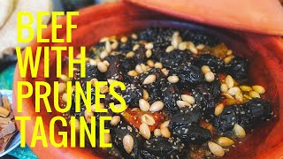 Moroccan food Beef with prunes Tagine recipe cookingWithJay [upl. by Fenwick]