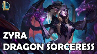 Dragon Sorceress Zyra Skin Spotlight from League of Legends [upl. by Dlonra728]