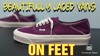 BEST WAY TO LACE UP YOUR VANS  AUTHENTIC  ERA  OLD SKOOL 5 HOLE VANS  HOW [upl. by Jollanta964]