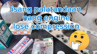 how to check engine lose compression top overhaul [upl. by Egnalos]