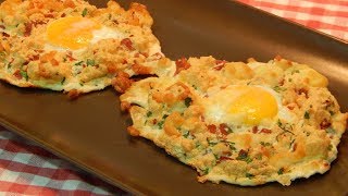 Receta fácil de huevos nube Cloud Eggs [upl. by Hgielac]