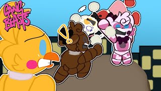 Funtime Freddy VS Freddys Family in GANG BEASTS [upl. by Ariik]