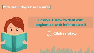 How to deal with pagination with infinite scroll Parse with Octoparse in 3 minutes [upl. by Desiri]