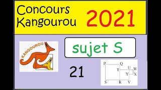 concours kangourou 2021 S question 21 [upl. by Hy386]