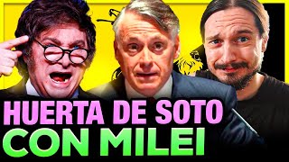 JAVIER MILEI es felicitado por HUERTA DE SOTO Anarcocapitalista Supremo [upl. by Suiram]