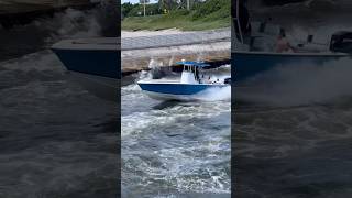 This is why we love Florida Inlets Boats getting through Boynton Inlet boatlife fishing boat [upl. by Eltsyrk]