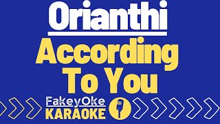 Orianthi  According To You Karaoke [upl. by Kimball]