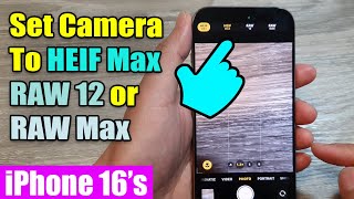 iPhone 1616 Pro Max How to Set Camera To HEIF MaxRAW 12RAW Max [upl. by Acireed]